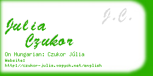 julia czukor business card